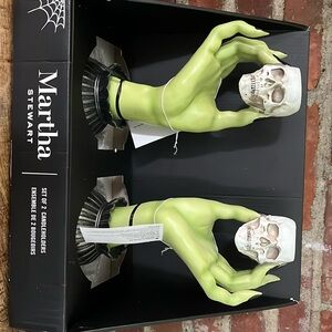 Martha Stewart, witch’s hands candlestick holders so much fun for Halloween nwt